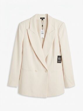 Express Women's Light Cream lightweight Blazer